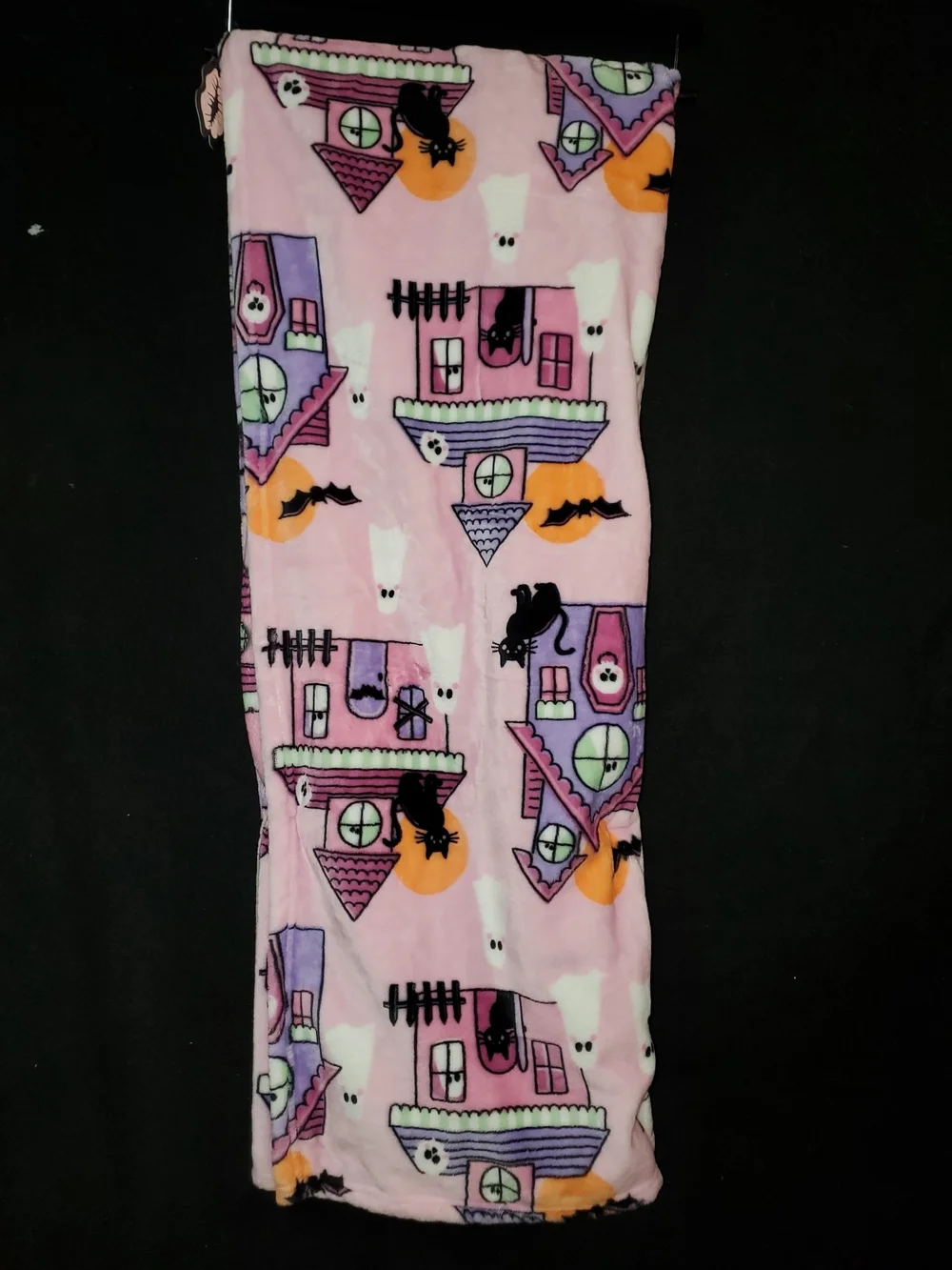 Pink Halloween House Pastel Blanket